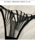 Black Lace Lingerie Set – Sheer Eyelash Mesh Push-Up Bra and Panty with Triangle Cup Design