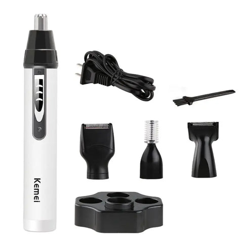 Kemei 4in1 grooming kit nose trimmer beard trimer for men electric eyebrow nose hair trimmer nose and ears machine rechargeable