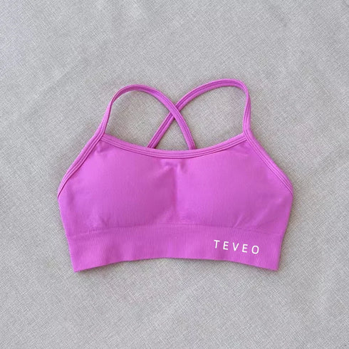 2025 Nouveau Haute Elastique Antichoc Entièrement Mat Croix Beauté Dos Nu Sans Couture Vêtements De Yoga Soutien-Gorge De Sport