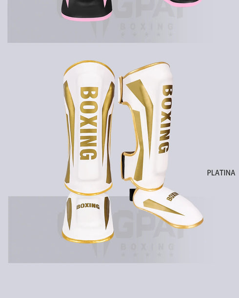 Professional Free Fighting Leg Protector with Foot Back Sanda Boxing Fighting Taekwondo Protective Equipment Adult and Children