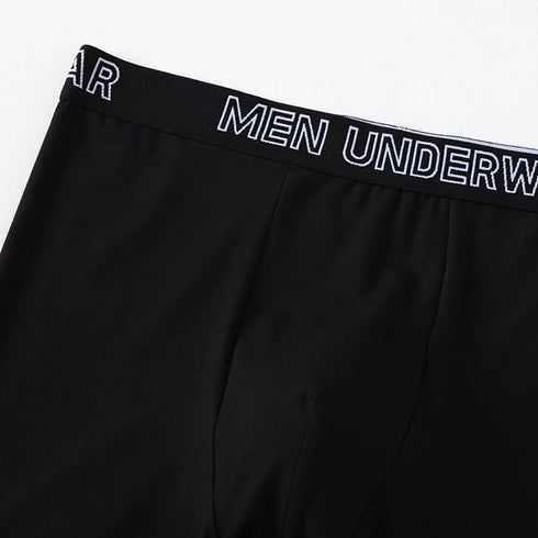 4/10 Piece Men's And Teenagers' Four Season Black Basic Versatile Elastic Waisted Underwear Boxer Shorts Plus Size Sport Shorts