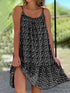 2026 Summer New Cross border Amazon European and American Leisure Style Printed Sleeveless Large Swing Strap Dress