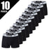 4/10 Piece Men's And Teenagers' Four Season Black Basic Versatile Elastic Waisted Underwear Boxer Shorts Plus Size Sport Shorts