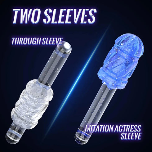 Dual Handles Leten King Sex Machine Electric Thrusting Male Masturbator Orgasm Adult Toys 2 Soft Sleeve Voice Penis Stimulator