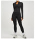 SVEIC Women's Two Piece Tracksuit Yoga Set Long Sleeve Jacket High Waisted Leggings Breathable Gym Clothes For Women Sportswear