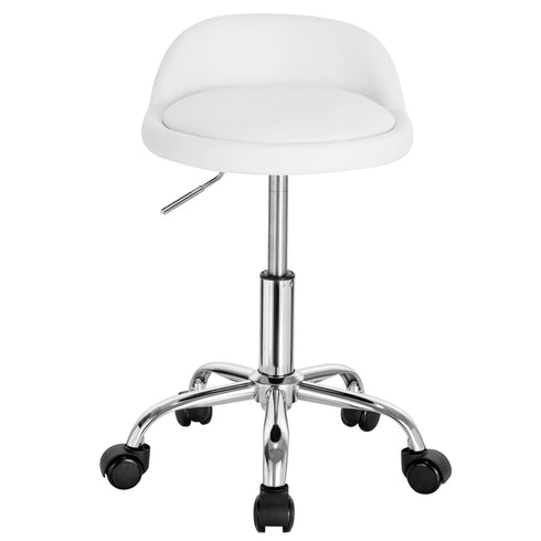 WOLTU Swivel Office Stool with Wheels Height Adjustable Computer Chair With Low Backrest Work Roller Rocker Dressing Stool