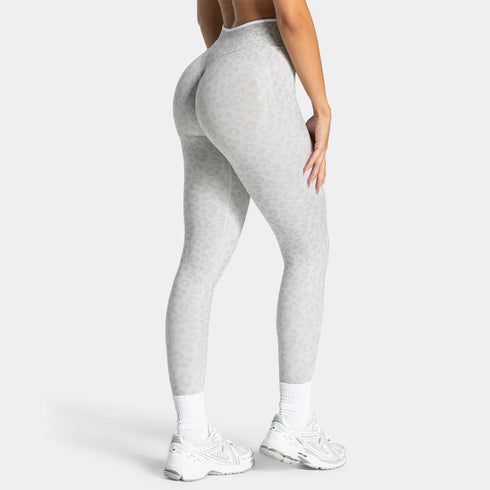 Teveo Tight-fitting Leopard-print Seamless Yoga Pants with Nude-skin High Elasticity Suitable for Fitness Running Pants