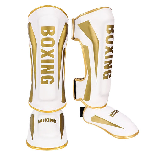 Professional Free Fighting Leg Protector with Foot Back Sanda Boxing Fighting Taekwondo Protective Equipment Adult and Children