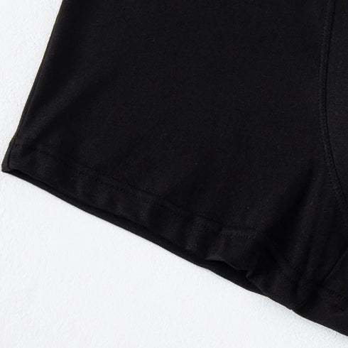 4/10 Piece Men's And Teenagers' Four Season Black Basic Versatile Elastic Waisted Underwear Boxer Shorts Plus Size Sport Shorts