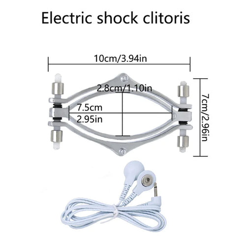 Electric Shock Nipple Clamps BDSM Bondage Labia Clip Clit/Penis Stimulator E-stim Massage Glove/Pad SM Roller Sex Toy For Couple
