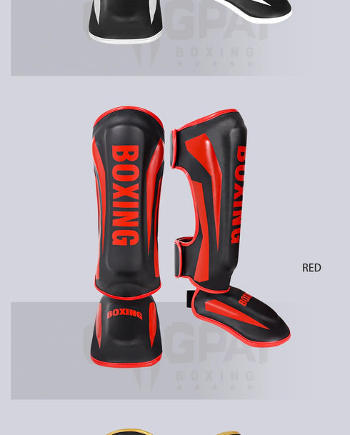 Professional Free Fighting Leg Protector with Foot Back Sanda Boxing Fighting Taekwondo Protective Equipment Adult and Children