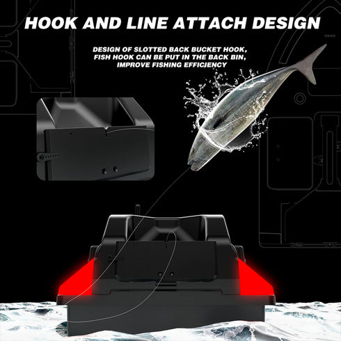 Modern GPS Fishing Bait Boat with 3 Bait Containers 12000mAh Wireless Bait Boat with Automatic Return Function Various styles