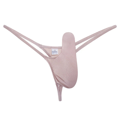 YAULAANG Sexy men's gloss gay underwear oily G-Strings thong Shiny low-waisted High Elasticity mens lingerie