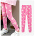 2/4 Pcs Children's Mix And Match Love Printed Leggings Girls Casual Joker Slim 9 Pants Fashion Elastic Waist Valentine's Day Pan