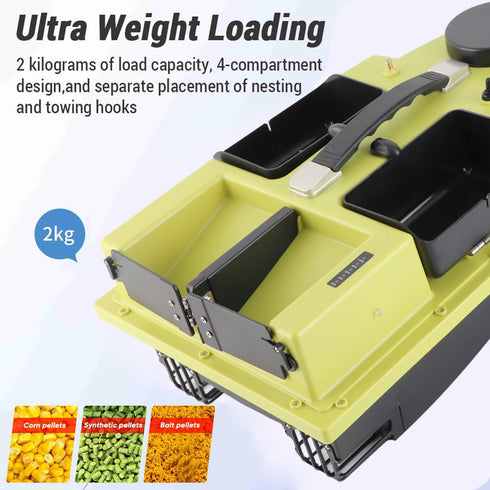 Modern GPS Fishing Bait Boat with 3 Bait Containers 12000mAh Wireless Bait Boat with Automatic Return Function Various styles