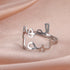 Custom Double First Name Finger Ring For Women Men Personalized Couple Family Gift Gold Color Stainless Steel Metal Jewelry