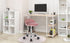 WOLTU Swivel Office Stool with Wheels Height Adjustable Computer Chair With Low Backrest Work Roller Rocker Dressing Stool