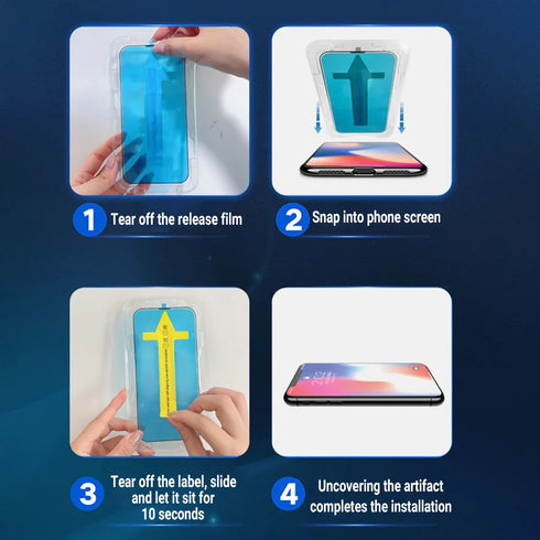 Oleophobic Coating Dust Free Screen Protector For iPhone 17 Pro Max 16 15 13 11 12 14 Pro Max SE 7 8 XR Easy Installation Glass