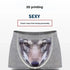 Men's Unique 3D Printed Wolf Eagle Head Flat Angle Pants Mid-waist Boxer Shorts Breathable Knitted Modal Fabric