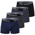 4/10 Piece Men's And Teenagers' Four Season Black Basic Versatile Elastic Waisted Underwear Boxer Shorts Plus Size Sport Shorts