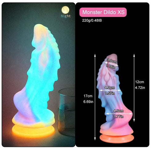 Luminous Animals Dildos Horse Realistic Dog Dildo For Women Horse Penis Monster Dragon Anal Dildos Beautiful Women Men Sex Toys