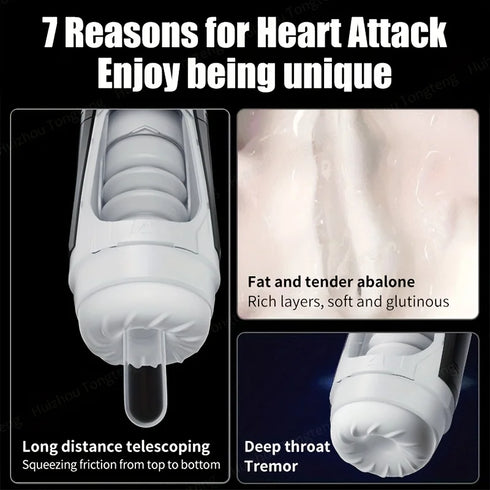 7 Thrusting & Vibrating Stimulation Modes Male Masturbator Cup Mens Realistic 3D Sleeve for Male Masturbation Penis Training 18+