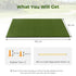 Golf Hitting Mat, 5 ft x 3 ft Artificial Turf Golf Practice Mat w/ 2 Golf Rubber Tees & 2 Alignment Sticks, Portable Golf