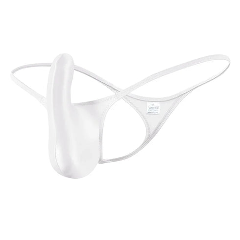 YAULAANG Sexy men's gloss gay underwear oily G-Strings thong Shiny low-waisted High Elasticity mens lingerie