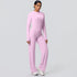 2pieces Quick Drying Sports Fitness Clothing Yoga Set Women Yoga Zipper Long Dleeves High Waisted Breathable Wide Leg Pants Set