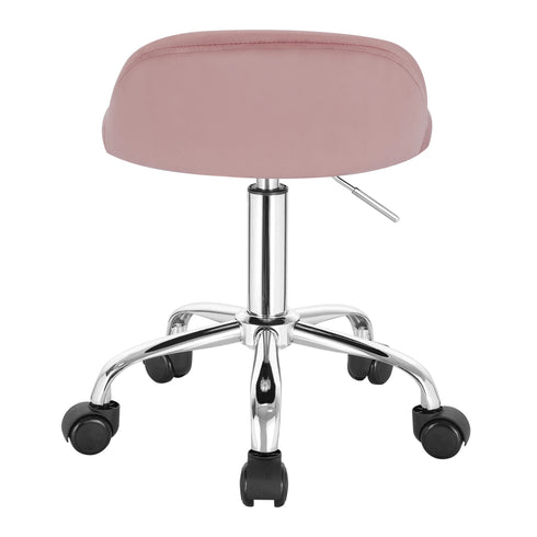 WOLTU Swivel Office Stool with Wheels Height Adjustable Computer Chair With Low Backrest Work Roller Rocker Dressing Stool