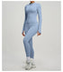 SVEIC Women's Two Piece Tracksuit Yoga Set Long Sleeve Jacket High Waisted Leggings Breathable Gym Clothes For Women Sportswear
