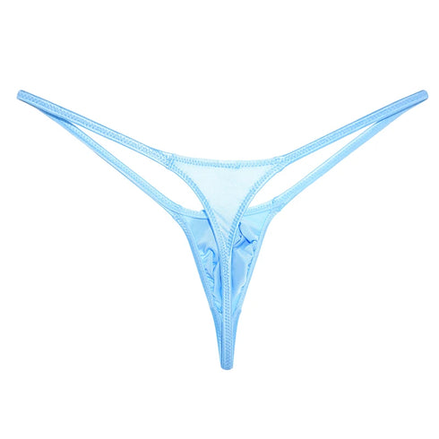 YAULAANG Sexy men's gloss gay underwear oily G-Strings thong Shiny low-waisted High Elasticity mens lingerie
