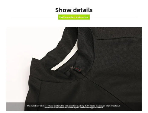 XINTOWN Men's Long Sleeve Cycling Jersey, Spring/Summer Racing Apparel, Export Bicycle Clothing, Solid Color Long Top