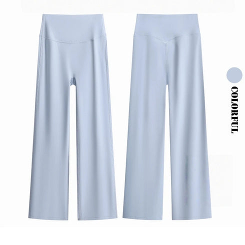 DRUR Women's High Waisted Capri 3/4 Length Yoga Leggings With Tummy Control Flare Pants for Gym Running Dance Clothes Summer New