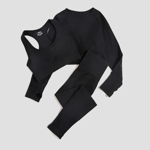 WAREBALL 2/3/4pcs Seamless Yoga Set Gym Clothes Sportswear Yoga Suits For Women Fitness Set Tracksuits Sports Bra Gym Leggings