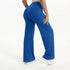 SoftMotion Straight Leg Bottoms Women's Mid-Waist Yoga Pants GYM Leggings Naked Feel Pilates Running Sports Trousers