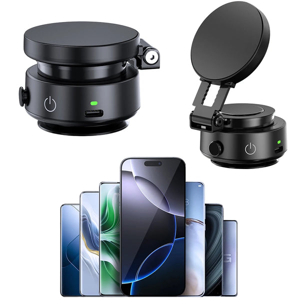 For Magsafe Magnetic Vacuum Car Phone Holder 360° Rotatable Folding Mobile Phone Holder Electric Vacuum Swivel Stand