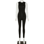 Pencil Jumpsuit Women New Full Seasons Casual Fitness Sporty Playsuit Sleeveless Slim Activewear All In One Jumpsuit Clothing