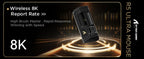 ATTACK SHARK R5 Ultra Carbon Fiber Wireless 8K Gaming Mouse 39g SUPERLIGHT, PixArt PAW3950MAX Gaming Sensor, 8000Hz Wireless Pol