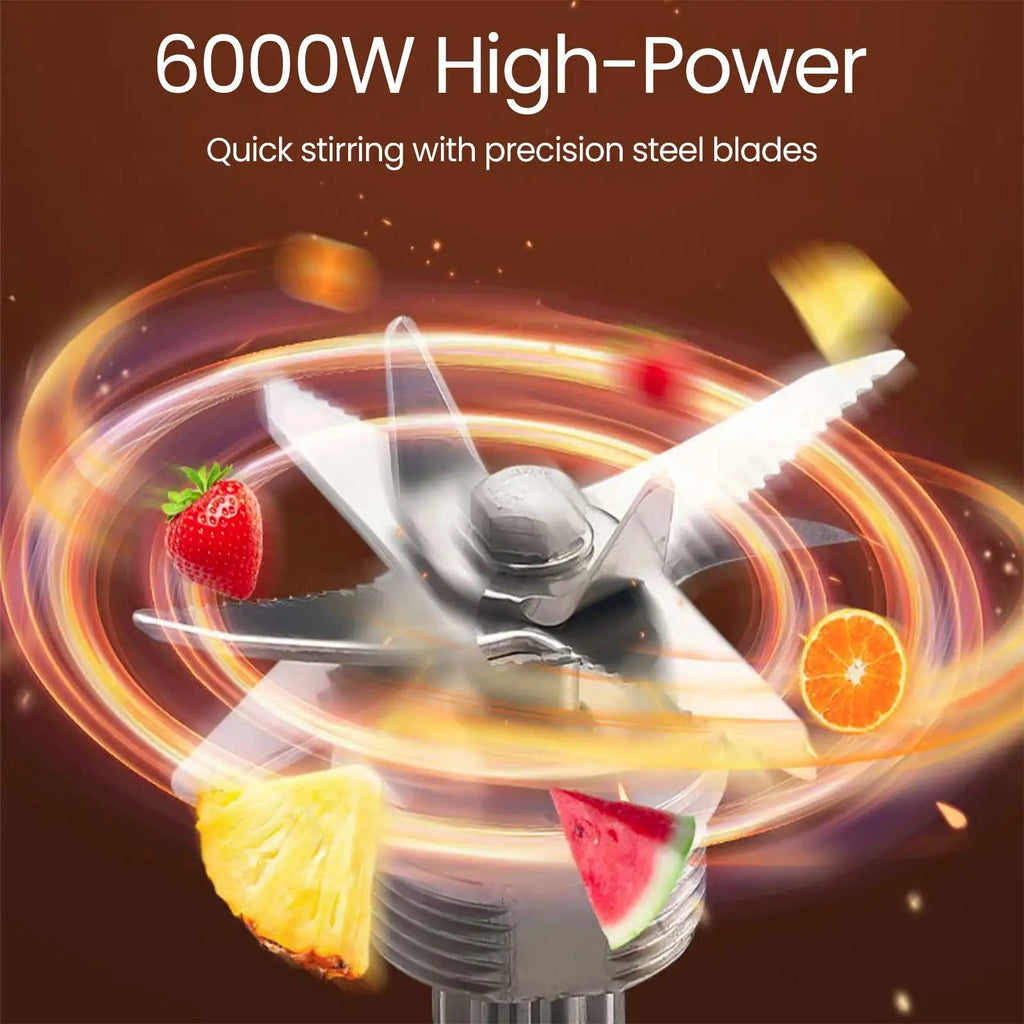 OWJHE 2700RPM 6000W Powerful Blender Mixer Juicer Smoothie Maker Table Blenders 2.5L Container Food Processor for Ice Nut Fruit