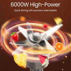 OWJHE 2700RPM 6000W Powerful Blender Mixer Juicer Smoothie Maker Table Blenders 2.5L Container Food Processor for Ice Nut Fruit