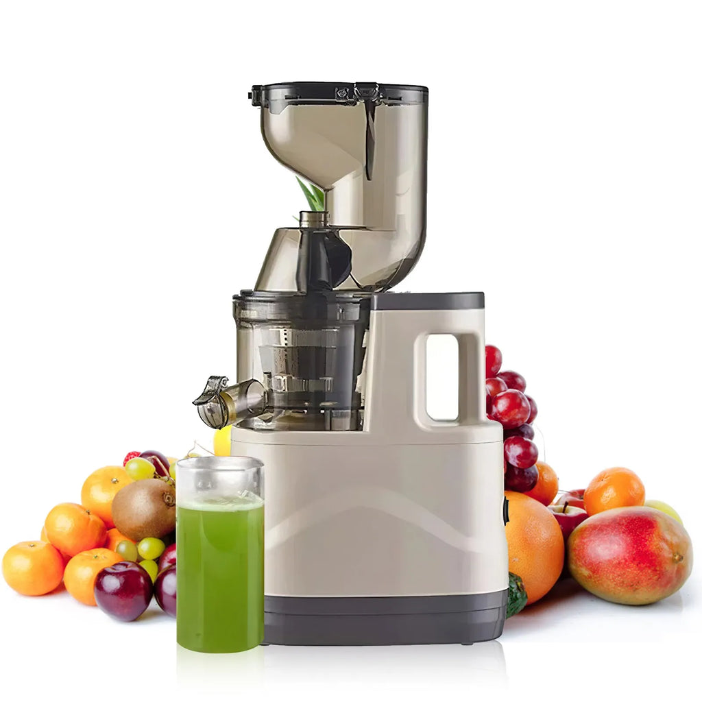 OWJHE Large Slow Masticating Juicer Cold Press Juicer Feed Chute Fit Whole Fruits Vegetable High Juice Yield Baby Food Processor
