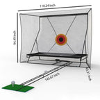 Golf Training Net With Ball Return And Ball Blanket, Large Golf Training Device With Carry Bag For Chipping and Swing, 305 x 244 cm