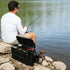 Double Layer Fishing Tackle Box Portable Waterproof Fishing Gear Storage Case with Adjustable Dividers, Rod Holders & Cup Holder