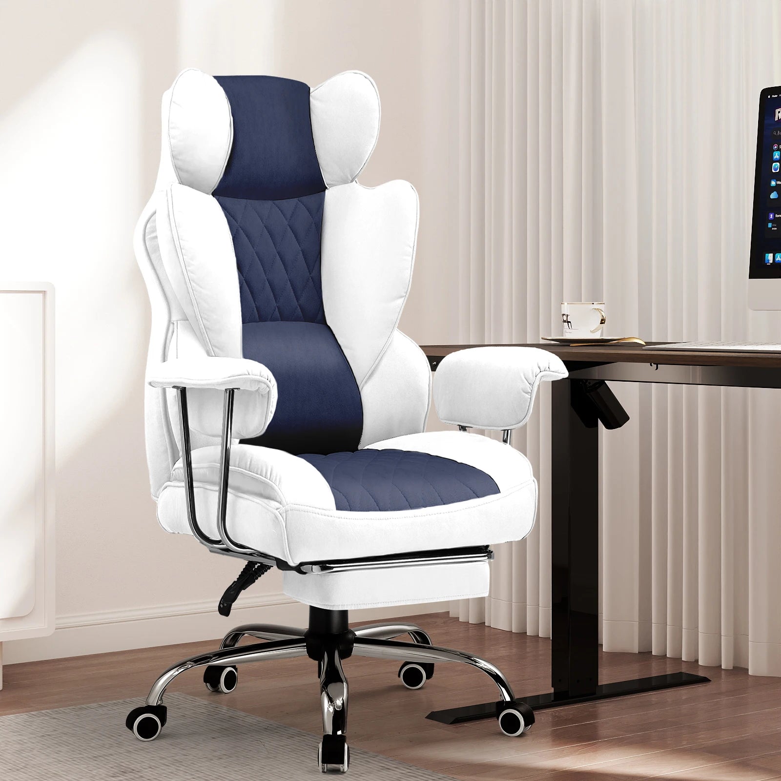 GTPLAYER Gaming chair office chair with pocket spring lumbar support, ergonomic and comfortable wide office computer chair