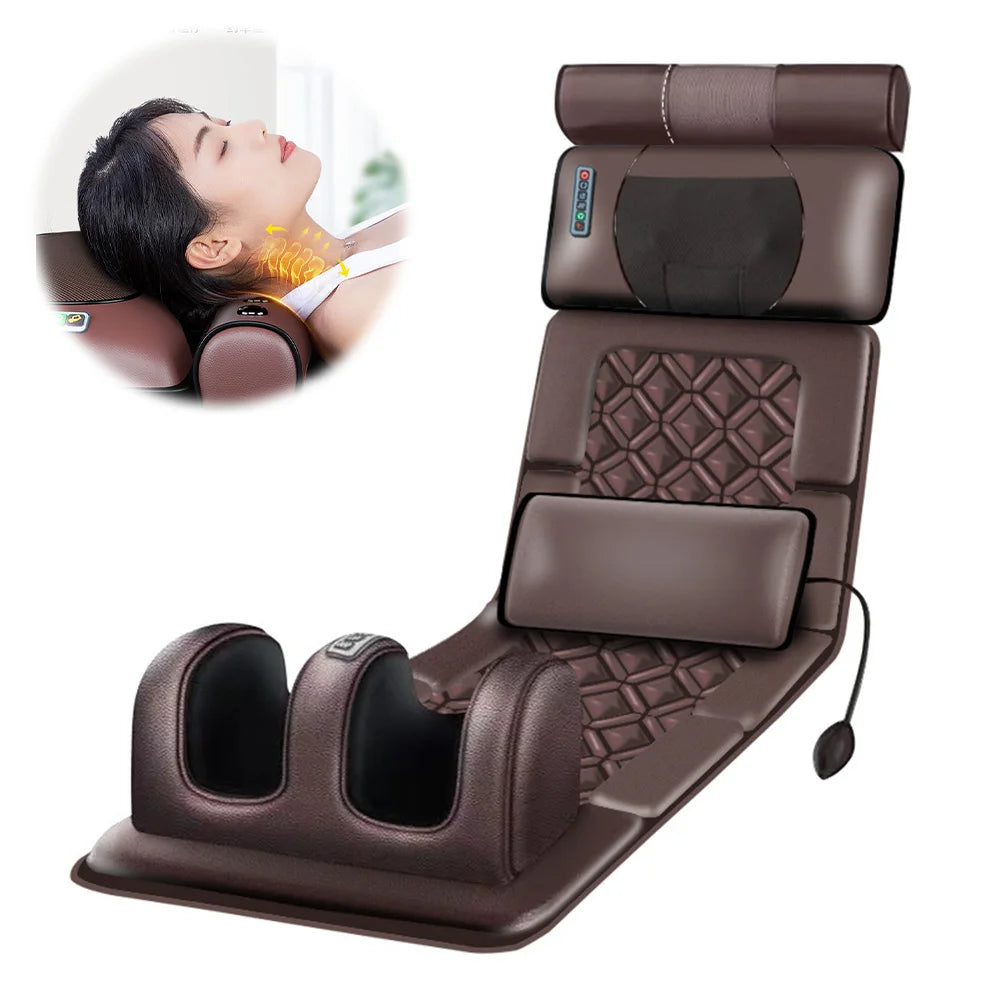 Multifunctional Lumbar Traction Massage Mattress Cushion Full Body Electric Shoulder Neck Waist Back Vibrations Massage Cushion Main image