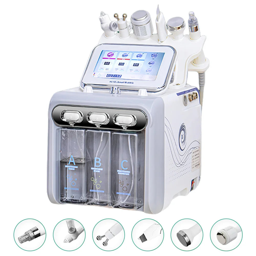 6in1 Dermabrasion Peel Spa Facial Rejuvenation Machine Skin Rejuvenation Hydro Dermabrasion Aqua Deep Cleansing Skin Care Device
