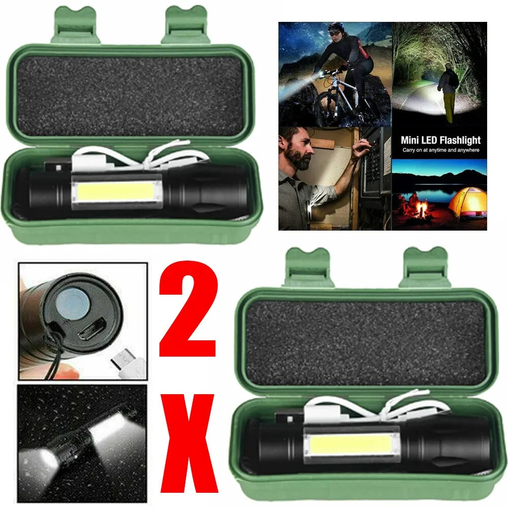 99000000LM Ultra Bright Tactical Flashlight High Power LED Torch Rechargeable Waterproof Portable Handheld Lamp for Outdoor Camping Police Emergency Use