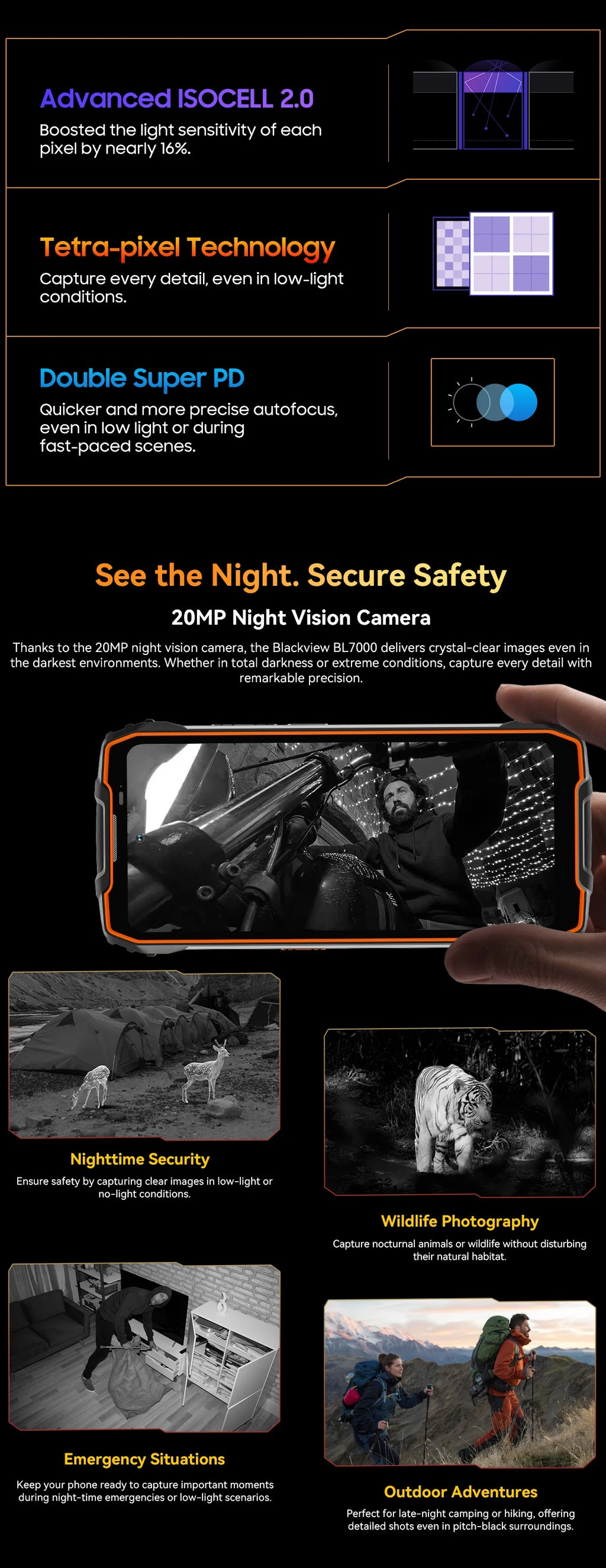 Blackview BL7000 AI 5G Rugged Phone Android 15, MTK 6300, 6.78" FHD+ 120Hz, 7500mAh/33W, Rugged Smartphone Dual SIM NFC/IP69K