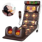 Electric Full Body Massage Mattress Shoulder Neck Waist Airbag Back Kneading vibration Massage CushionWith Heating Hand Control